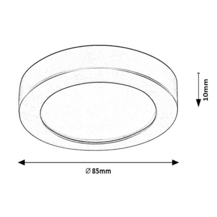 Rabalux - Iluminação embutida de casa de banho LED LED/3W/230V IP44 preto