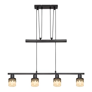 Rabalux 5345 - Candelabro num fio LACEY 4xE14/40W/230V