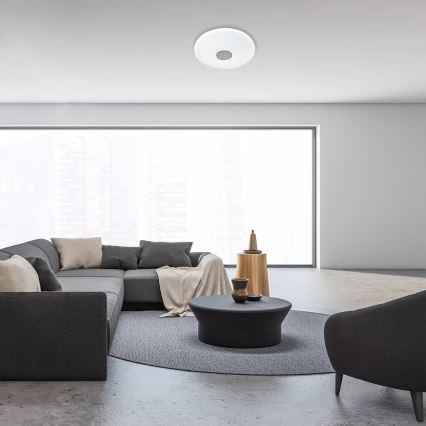 Rabalux - Luminária de teto LED RGB regulável LED/40W/230V 3000-6500K Wi-Fi Tuya diâmetro 60 cm + controlo remoto