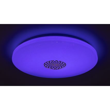 Rabalux - Luminária de teto LED RGB regulável LED/40W/230V 3000-6500K Wi-Fi Tuya diâmetro 60 cm + controlo remoto