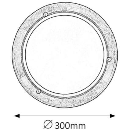 Rabalux - Iluminação de teto 1xE27/60W/230V diâmetro 30 cm