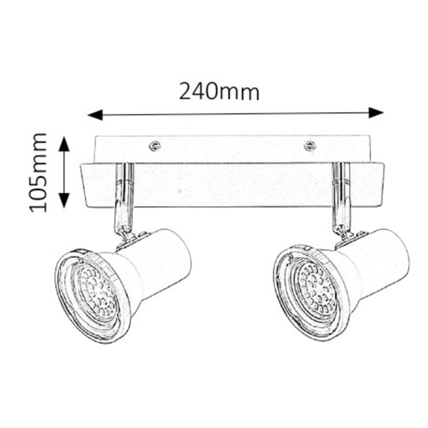 Rabalux - Foco LED para casa de banho 2xGU10/4,5W/230V IP44