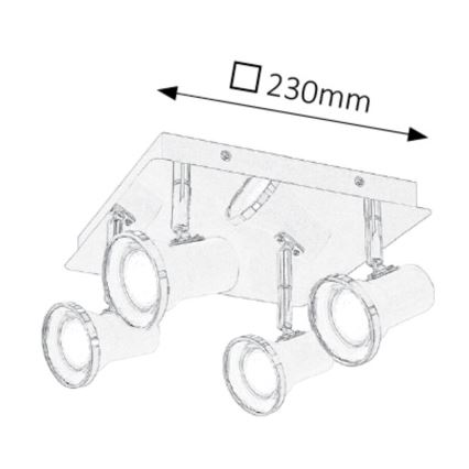 Rabalux - Foco LED para casa de banho 4xGU10/4,5W/230V IP44