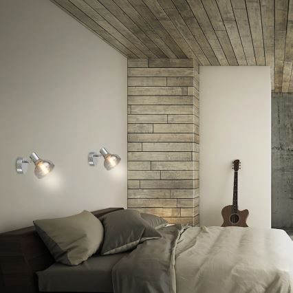 Rabalux - Luz de parede 1xE14/40W/230V cromo brilhante