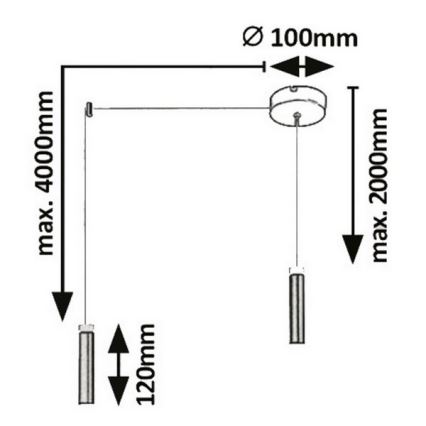 Rabalux - Candelabro num fio LED LED/7W/230V