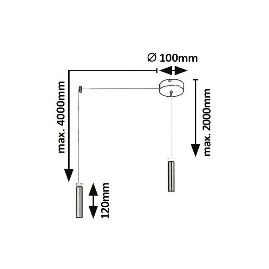 Rabalux - Candelabro num fio LED LED/7W/230V