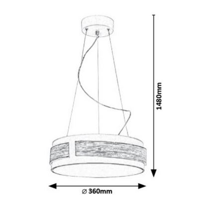 Rabalux - Candelabro num fio fosco LED LED/18W/230V Areia/branco
