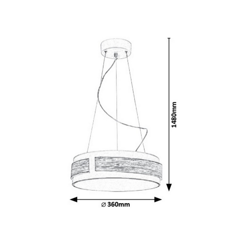 Rabalux - Candelabro num fio fosco LED LED/18W/230V Areia/branco