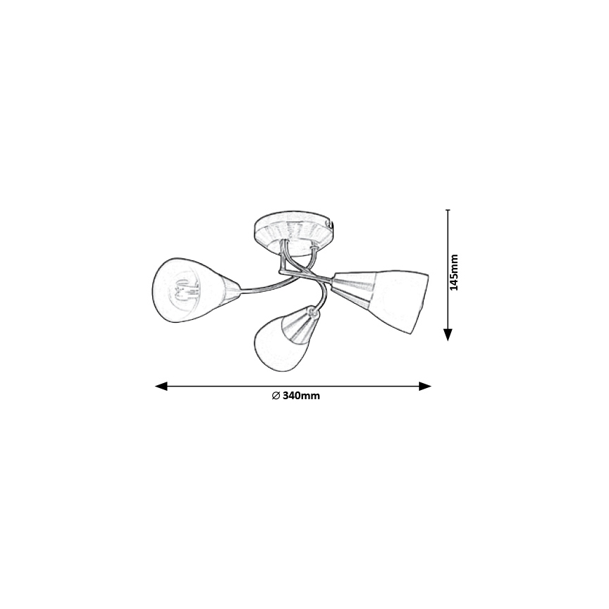 Rabalux - Iluminação de teto 3xE14/40W/230V diâmetro 34 cm