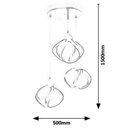 Rabalux - Candeeiro suspenso LED LED/50W/230V