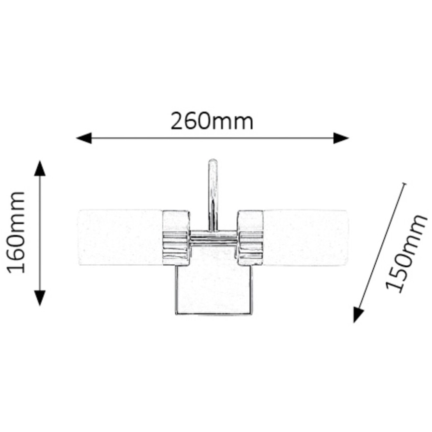 Rabalux - Iluminação de espelho de casa de banho LED 2xLED/4W/230V  IP44