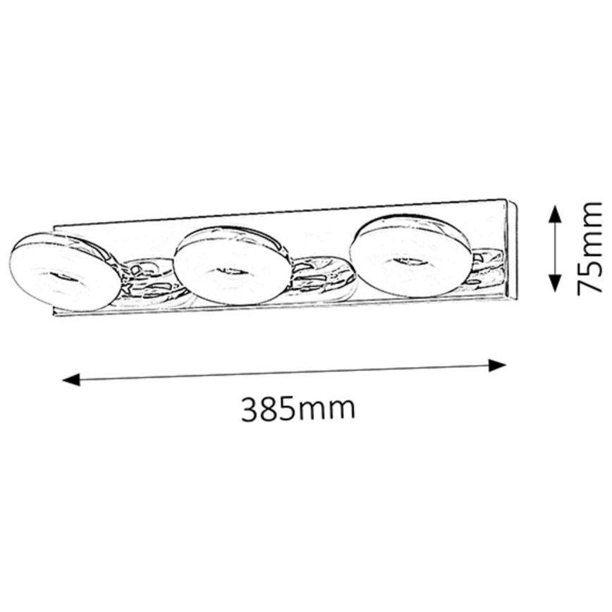 Rabalux - Luz de casa de banho LED 3xLED/5W/230V IP44