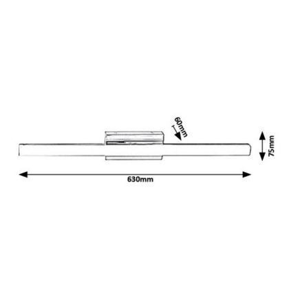 Rabalux - Aplique de parede para casa de banho LED/13W/230V IP44 63 cm