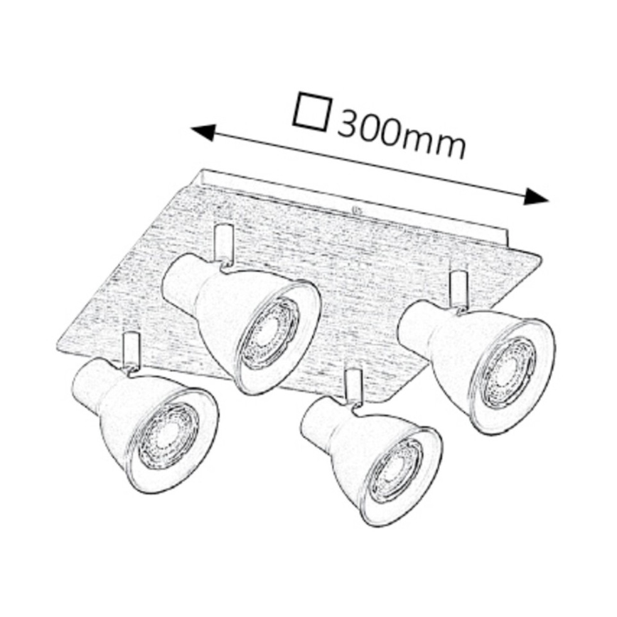 Rabalux - Foco 4xGU10/35W/230V