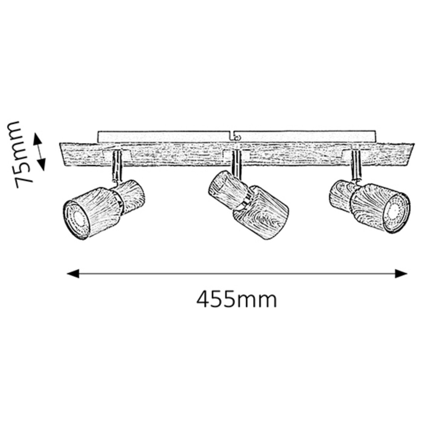 Rabalux - Foco 3xGU10/50W/230V