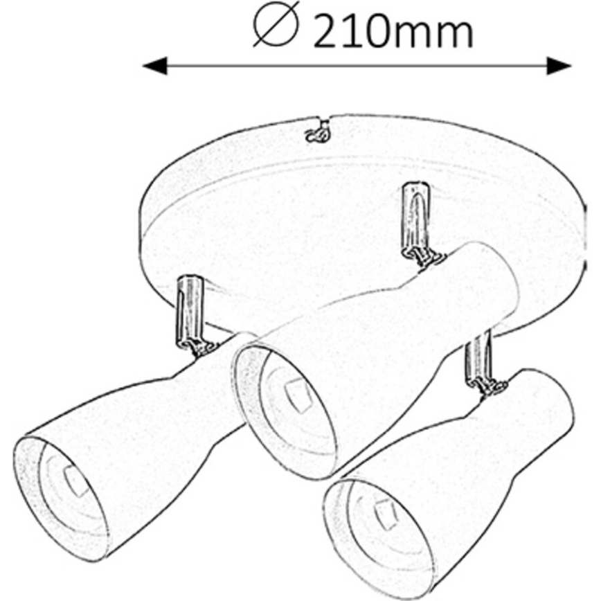 Rabalux - Foco 3xE27/20W/230V