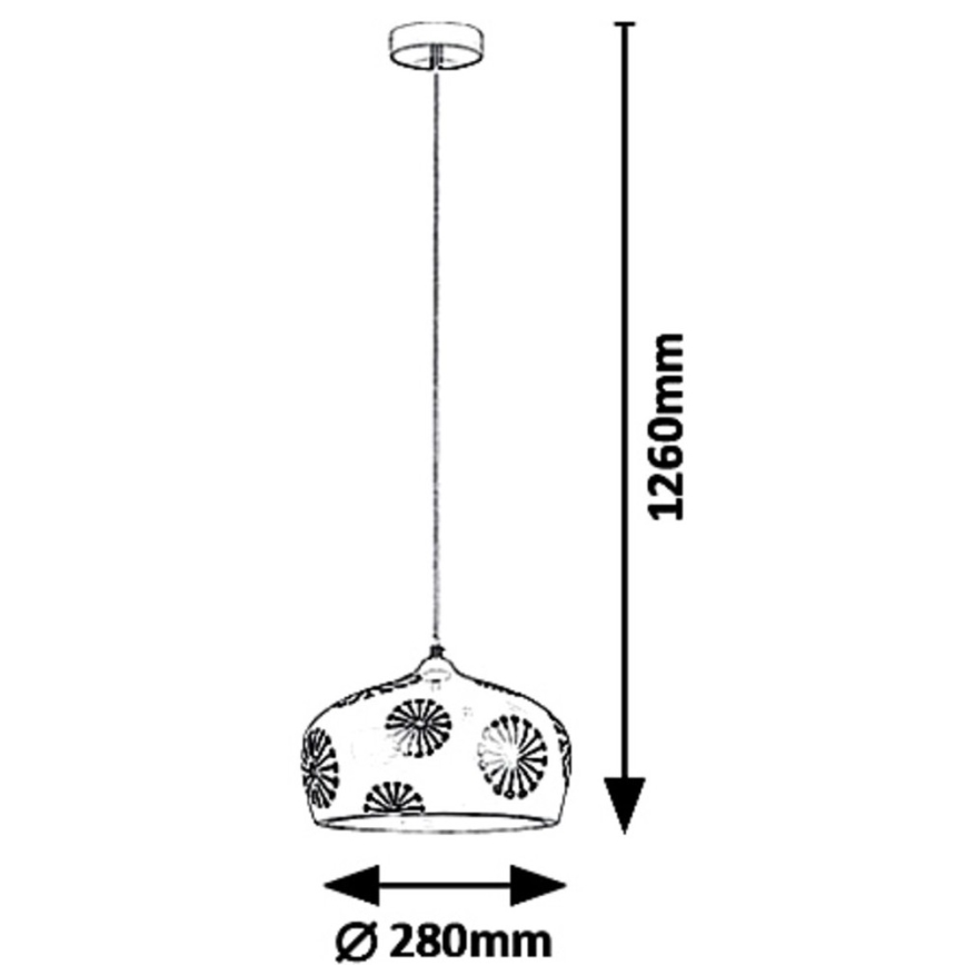 Rabalux - Lustre pendente com cabo GINGER 1xE27/60W/230V