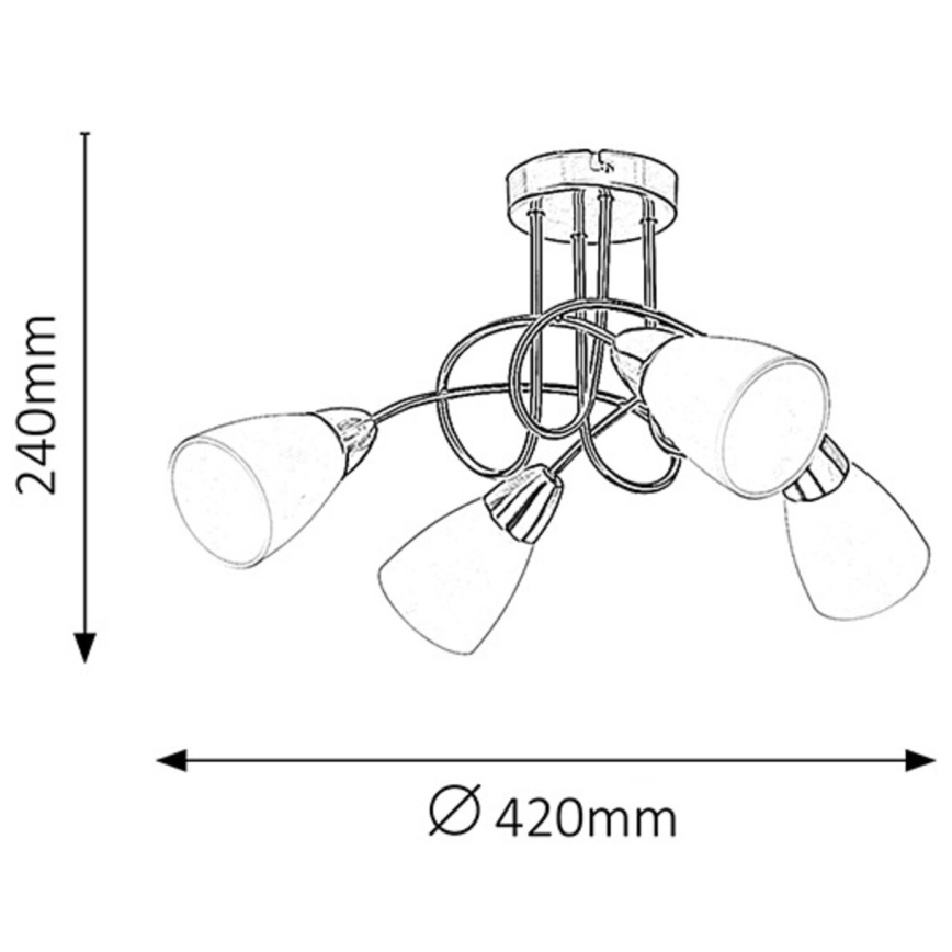 Rabalux - Luz de teto 4xE14/40W/230V