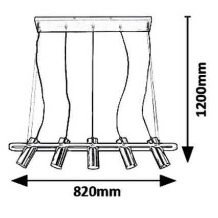 Rabalux 6430 - Candelabro num fio LED RAVEN LED/25W/230V