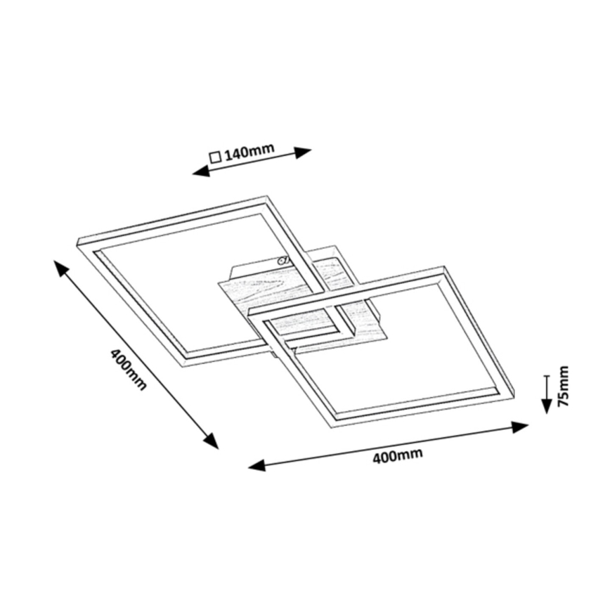 Rabalux - Luminária de Teto LED/24W/230V 40x40 cm