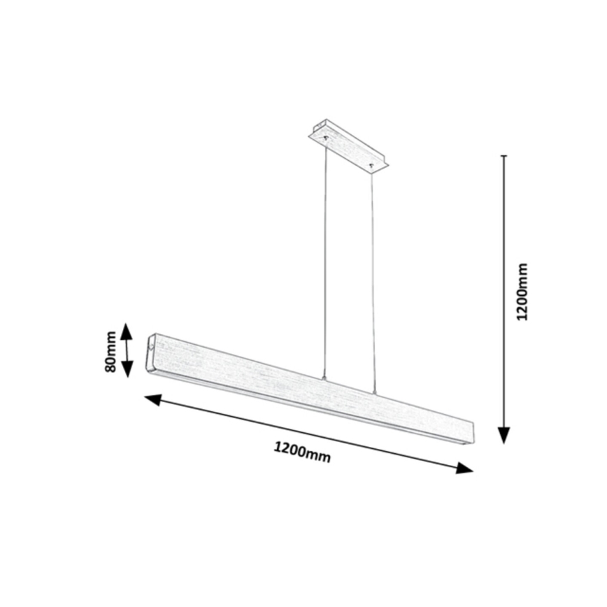 Rabalux - Candelabro suspenso LED com regulação LED/24W/230V 2700/4000/6500K 120 cm
