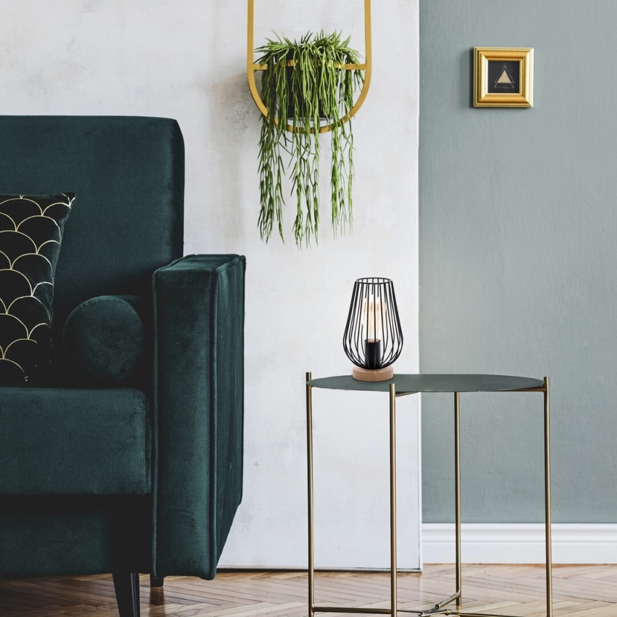 Rabalux - Candeeiro de mesa 1xE27/40W/230V preto