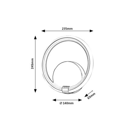 Rabalux - Iluminação de parede LED LED/12W/230V