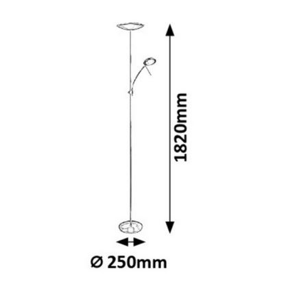 Rabalux - candeeiro de pé LED/18W + LED/5W/230V