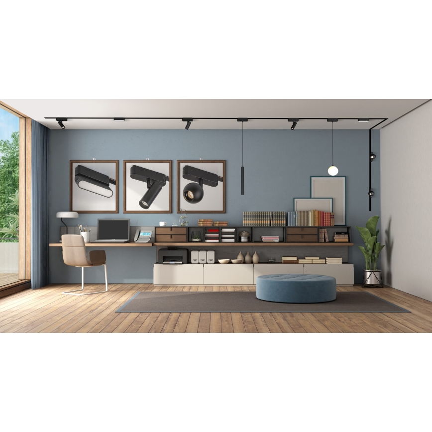 Rabalux - Candeeiro suspenso LED para sistema de carris monofásico LED/5W/24V 3000K preto