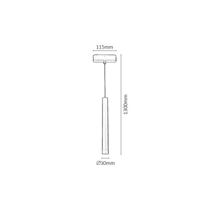 Rabalux - Candeeiro suspenso LED para sistema de carris monofásico LED/5W/24V 3000K preto