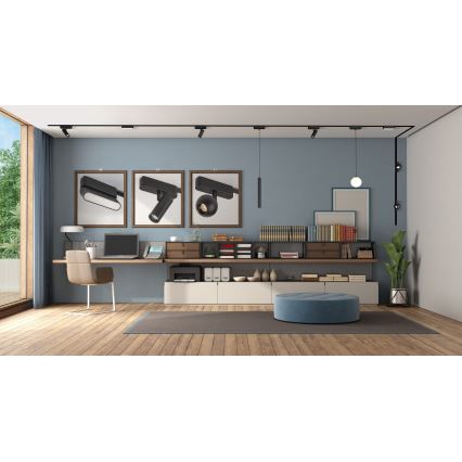 Rabalux - Candeeiro de teto LED para sistema de carris monofásico LED/12W/24V 4000K 22 cm preto