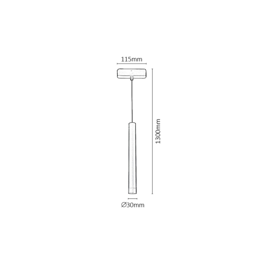 Rabalux - Candeeiro suspenso LED para sistema de carris monofásico LED/5W/24V 4000K preto