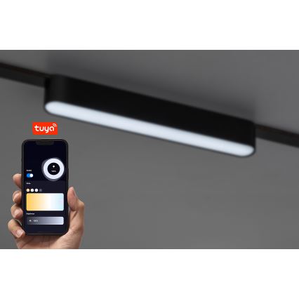 Rabalux - Candeeiro de teto LED regulável para sistema de carris monofásico LED/12W/24V 2700-5500K Wi-Fi Tuya 22 cm preto