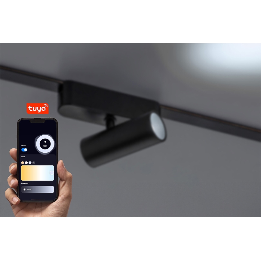 Rabalux -  Foco de luz LED regulável para sistema de carris monofásico LED/5W/24V 2700-5500K Wi-Fi Tuya preto