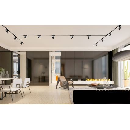 Rabalux - Foco de luz LED regulável para sistema de carris monofásico LED/9W/24V 2700-5500K Wi-Fi Tuya preto