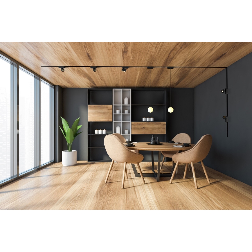 Rabalux - Candeeiro de teto LED regulável para sistema de carris monofásico LED/4W/24V 2700-5500K Wi-Fi Tuya 11,5 cm preto