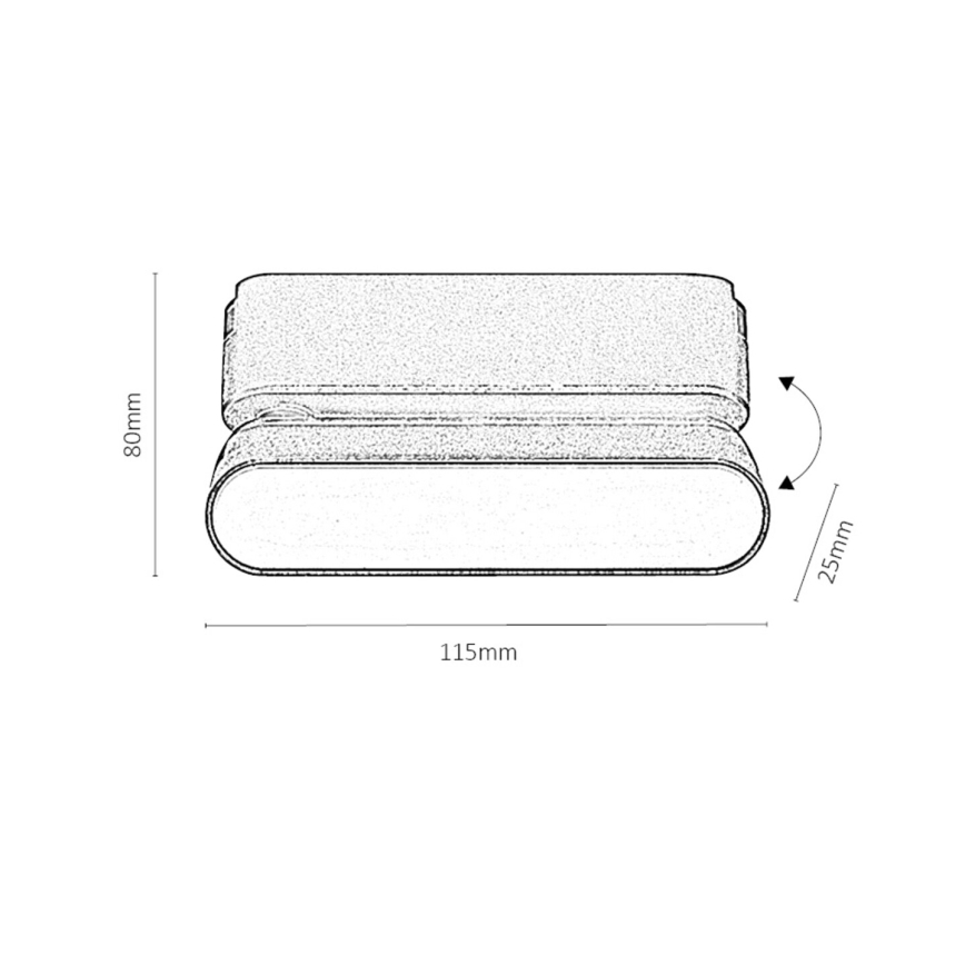 Rabalux - Candeeiro de teto LED regulável para sistema de carris monofásico LED/4W/24V 2700-5500K Wi-Fi Tuya 11,5 cm preto