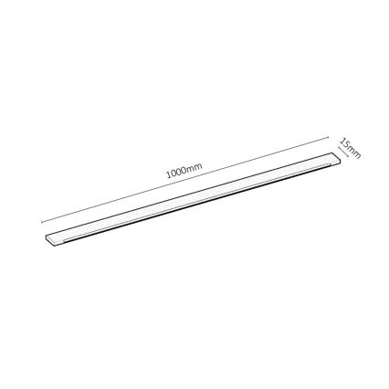 Rabalux - Sistema de carril monofásico 1 m + 2x fim conector preto