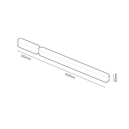 Rabalux - Alimentação elétrica para luzes no sistema ferroviário 180W/24V 10,2 + 41 cm preto