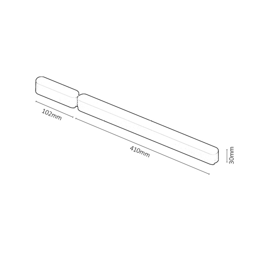 Rabalux - Alimentação elétrica para luzes no sistema ferroviário 180W/24V 10,2 + 41 cm preto