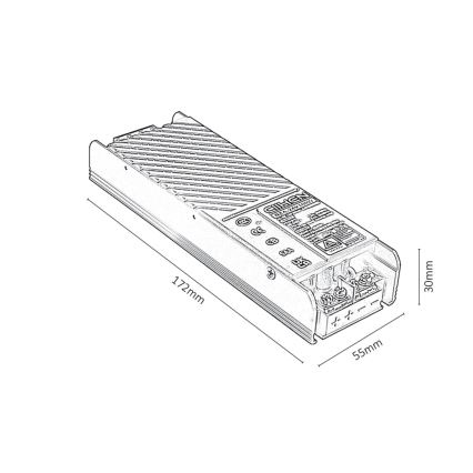 Rabalux - Fonte de alimentação embutida para luzes no sistema ferroviário 100W/24V