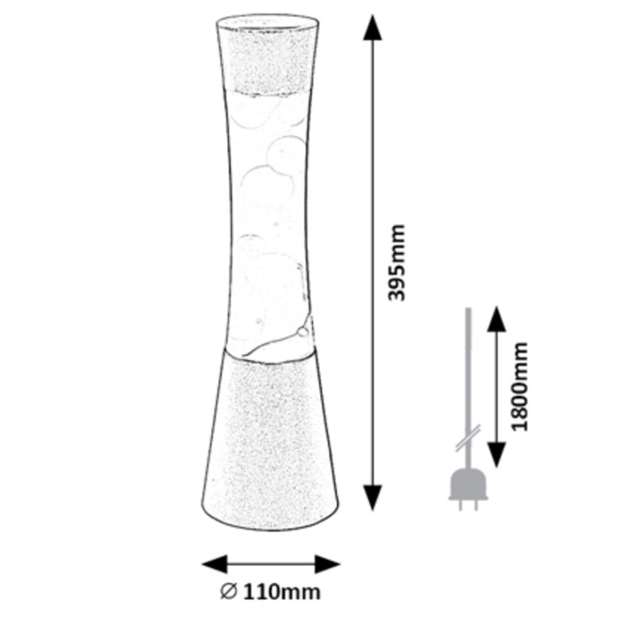 Rabalux  - Candeeiro de lava MINKA 1xGY6,35/20W/230V azul