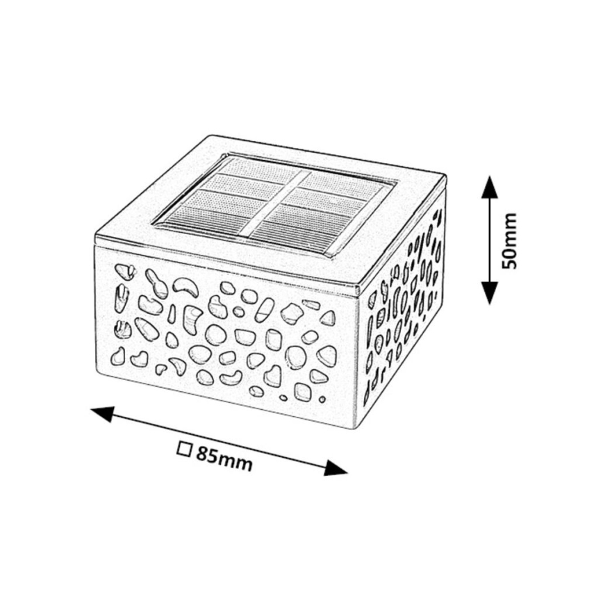 Rabalux - Iluminação solar LED LED/0,5W/1,2V IP44 600 mAh