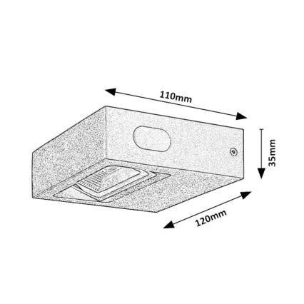 Rabalux - Luminária de parede LED para exterior LED/7W/230V IP65