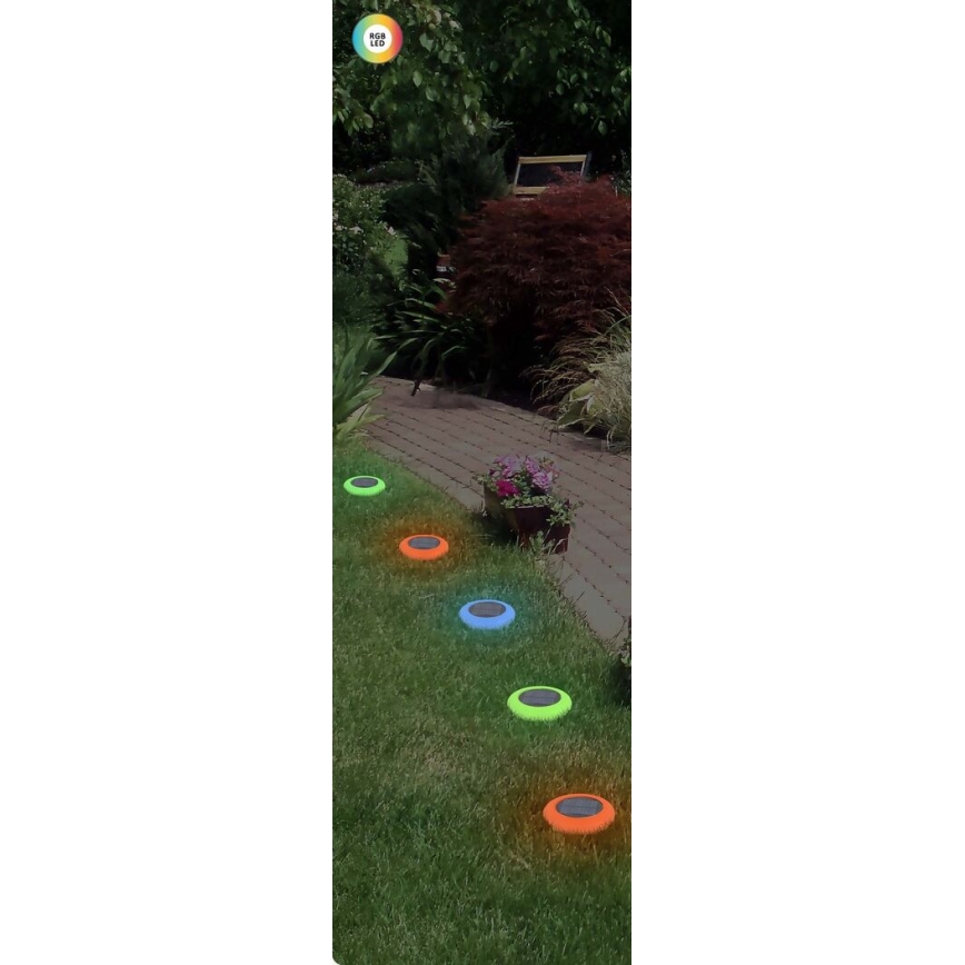 Rabalux - Luminária Solar LED RGB LED/0,6W/3,7V IP65 1200 mAh