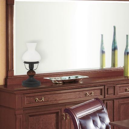 Rabalux - Candeeiro de mesa E27/60W/230V nogueira