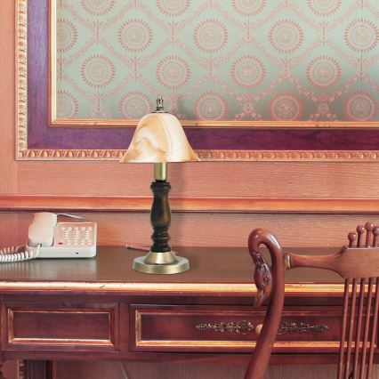 Rabalux - Candeeiro de mesa 1xE14/40W/230V nogueira