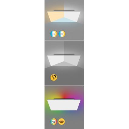 Rabalux - Plafon LED RGB regulável LED/18W/230V 3000-6500K 30x30 cm + comando à distância