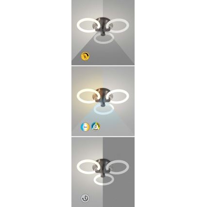 Rabalux - Candeeiro de tecto LED regulável LED/21W/230V 3000/4000/6000K + comando remoto Ø 41 cm