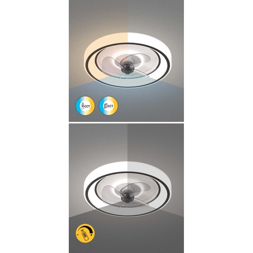 Rabalux - Ventoinha de teto LED com regulação LED/67W/230V 3000-6000K + comando